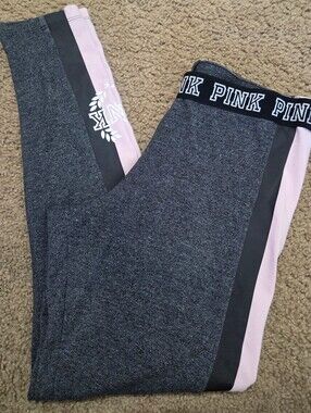 PINK Victoria's Secret Large Vintage Logo Activewear Leggings Tights HTF